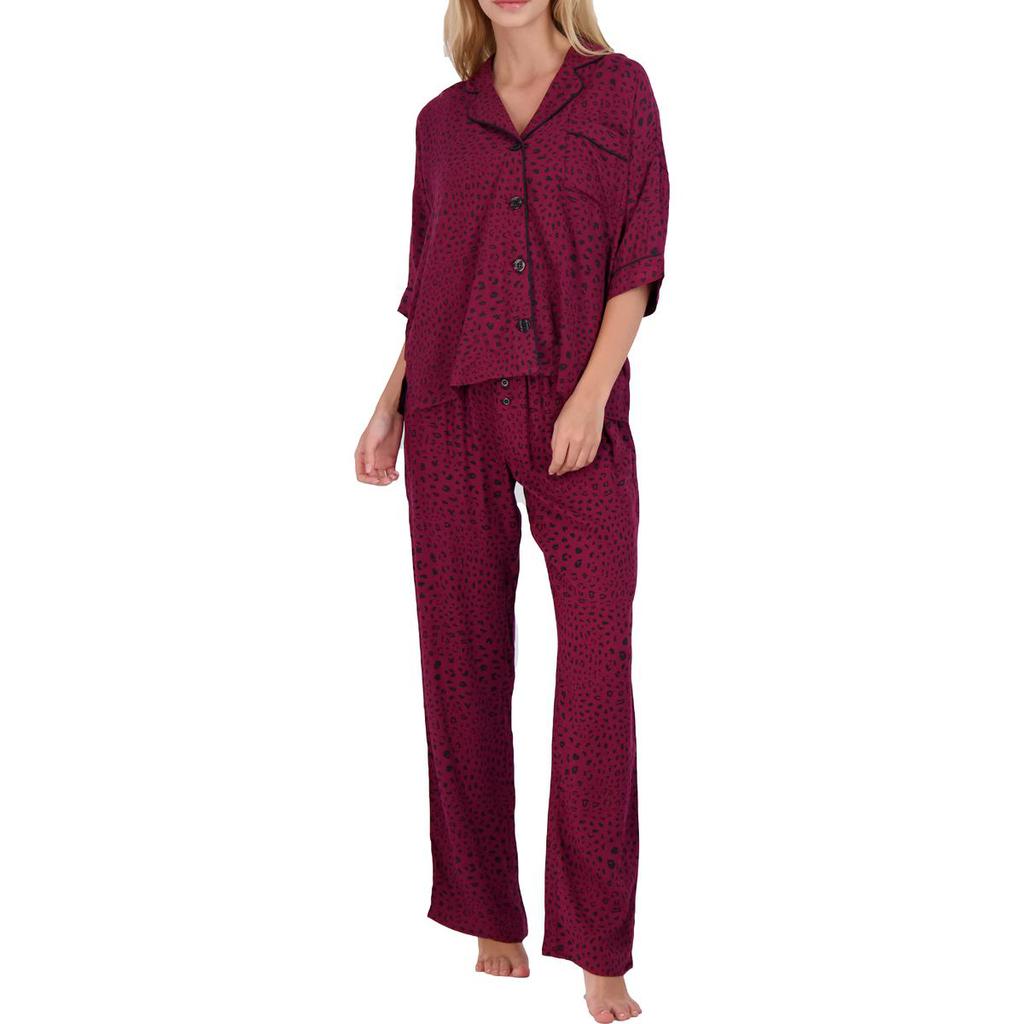 PJ Salvage Women's Sateen Loungewear Pajama Set商品第4张图片规格展示