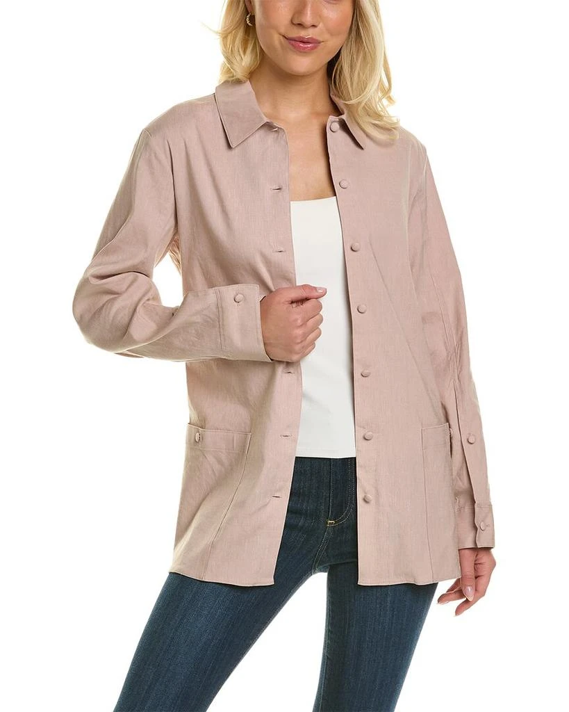 商品Theory|Theory Soft Linen-Blend Shirt Jacket,价格¥664,第1张图片