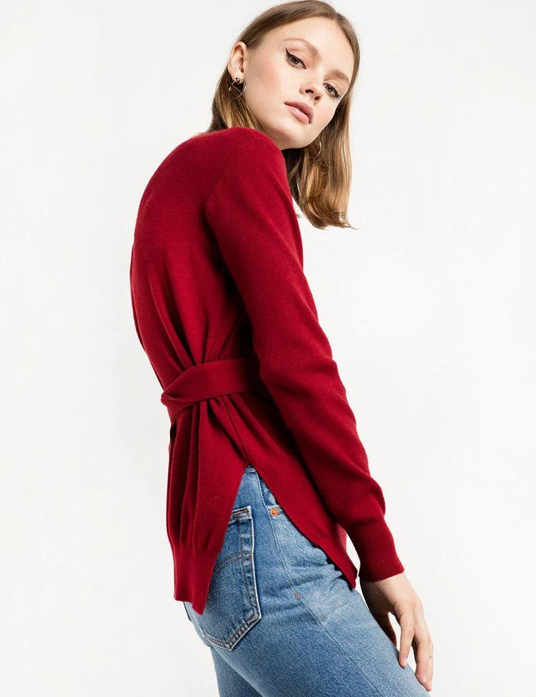 商品Pixie Market|Scarlet Red Belted Sweater,价格¥675,第4张图片详细描述