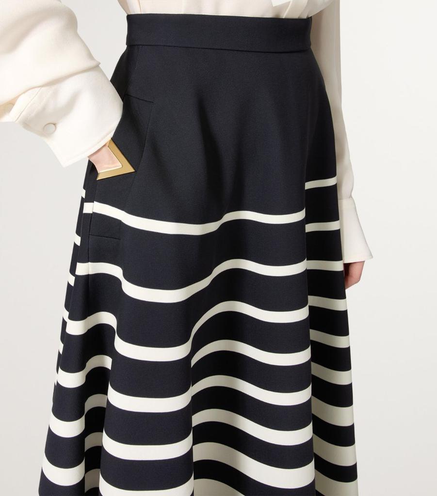 【ヴァレンティノ】 Skirts - Fitted Skirts スカート Valentino Striped Midi Skirt - Dresses & Skirts - Compare