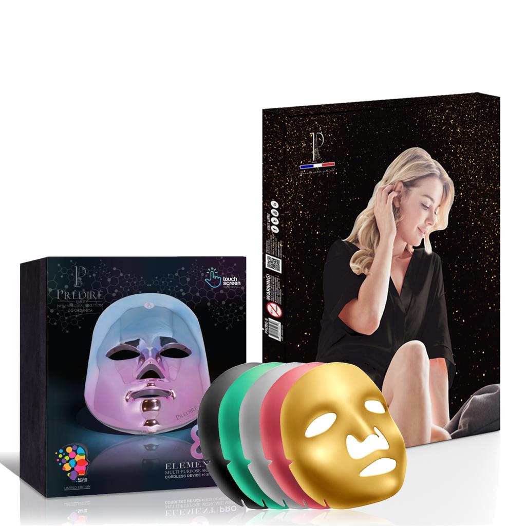 Skin Regeneration LED Light Mask w/ Skin Renew Mask Set-Pink Robe商品第3张图片规格展示