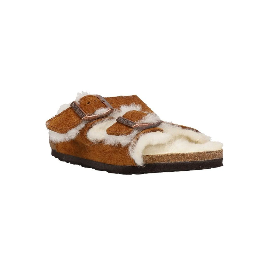 商品Birkenstock|Arizona Shearling Suede Leather Footbed Sandals (Little Kid/Big Kid),价格¥879,第2张图片详细描述