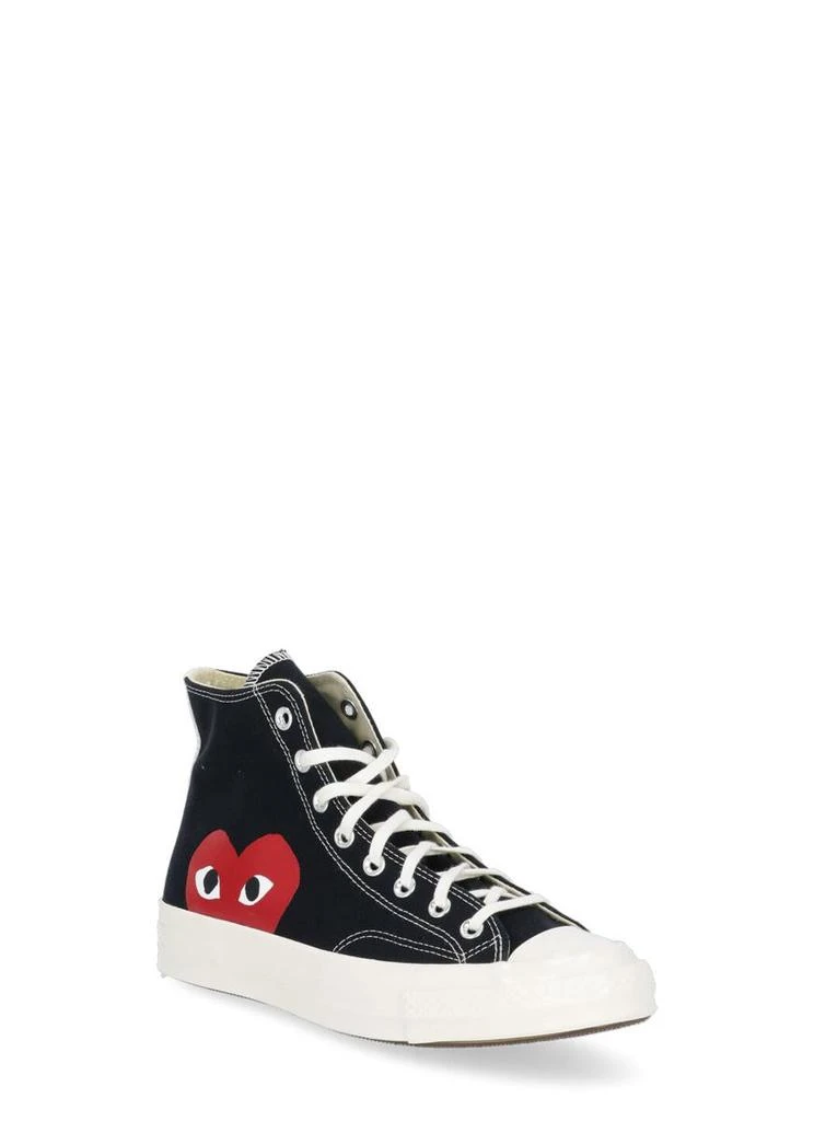 商品COMME DES GARCONS PLAY CONVERSE|COMME DES GARCONS PLAY CONVERSE Sneakers Black,价格¥1188,第2张图片详细描述