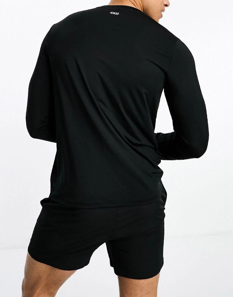 商品ASOS|ASOS 4505 all sports long sleeve t-shirt with quick dry in black,价格¥108,第3张图片详细描述