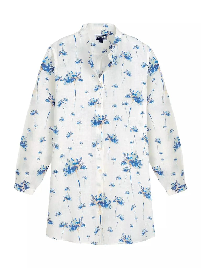 商品Vilebrequin|Herbier Floral Linen Mini Shirtdress,价格¥2475,第1张图片