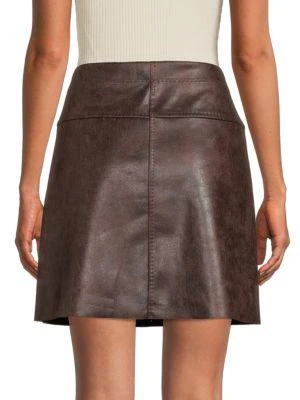 商品Max Studio|Leatherette A-Line Mini Skirt,价格¥151,第2张图片详细描述