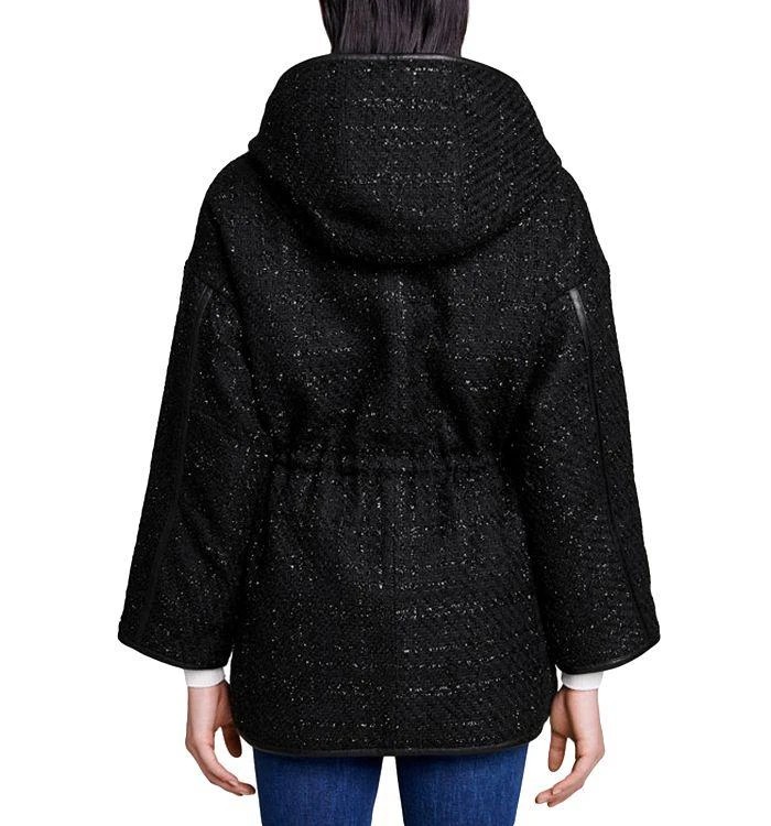 商品Maje|Gangzidamy Reversible Tweed Quilted Hooded Coat,价格¥3210,第2张图片详细描述