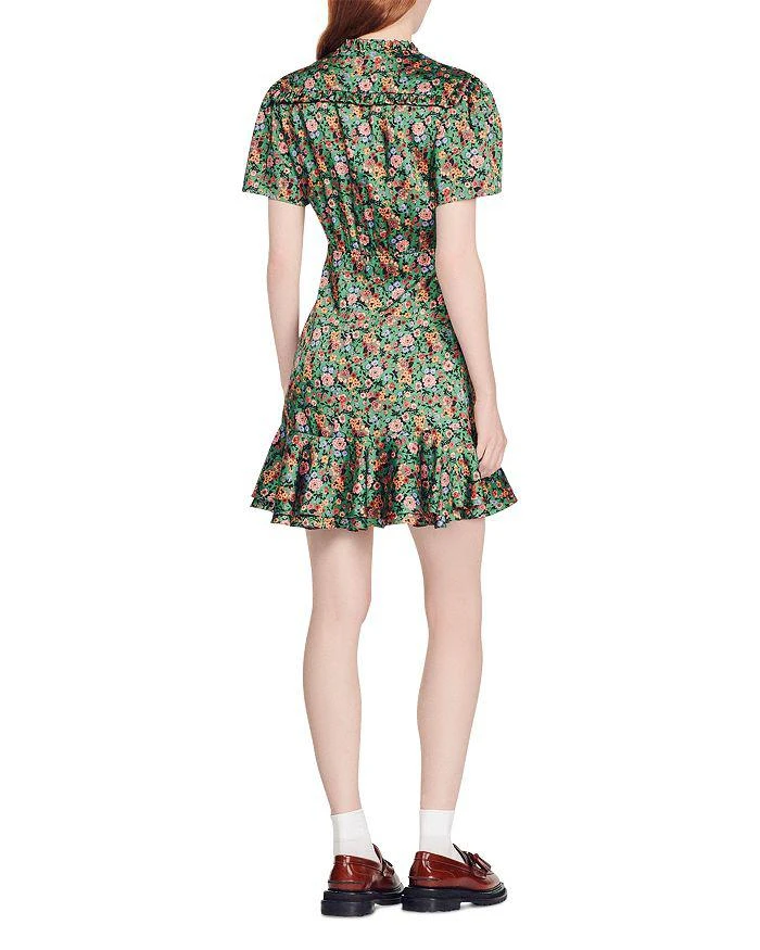 商品Sandro|Marta V Neck Floral Print Dress,价格¥1478,第2张图片详细描述