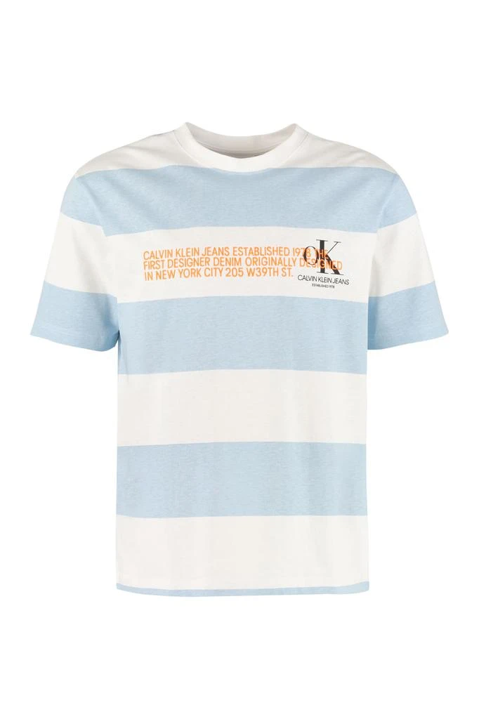 商品Calvin Klein|Calvin Klein Jeans Striped Cotton T-shirt,价格¥713,第1张图片