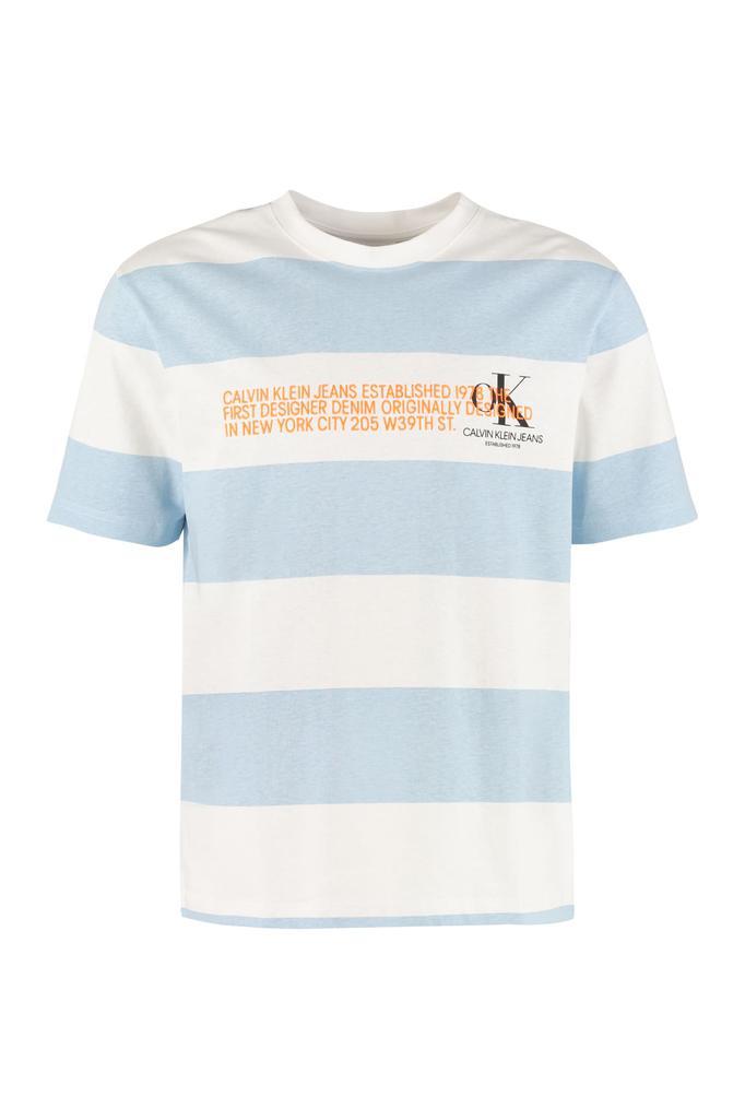 商品Calvin Klein|Calvin Klein Jeans Striped Cotton T-shirt,价格¥646,第1张图片