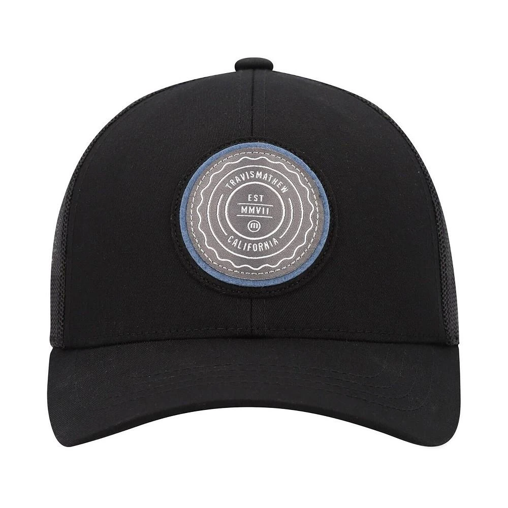 商品Travis Mathew|Youth Boys and Girls Black The Patch Trucker Adjustable Hat,价格¥228,第2张图片详细描述