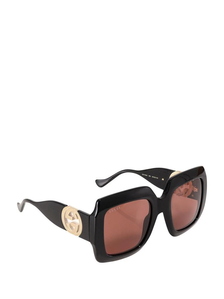 商品Gucci|Gucci Eyewear Square Frame Logo Plaque Sunglasses,价格¥1898,第2张图片详细描述