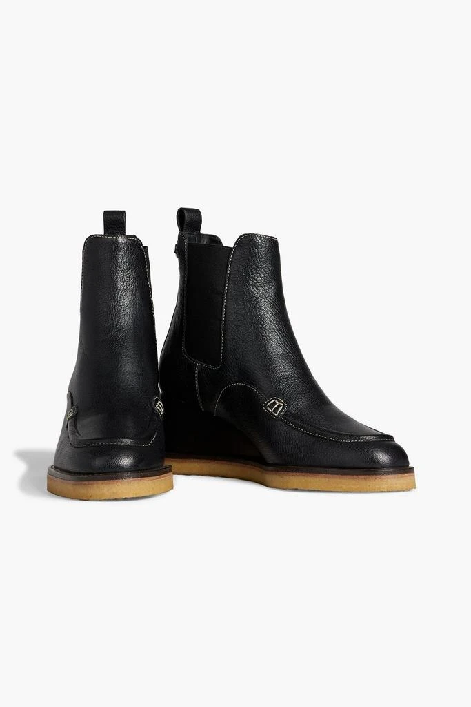 商品Salvatore Ferragamo|Ciminna textured-leather wedge Chelsea boots,价格¥4045,第2张图片详细描述