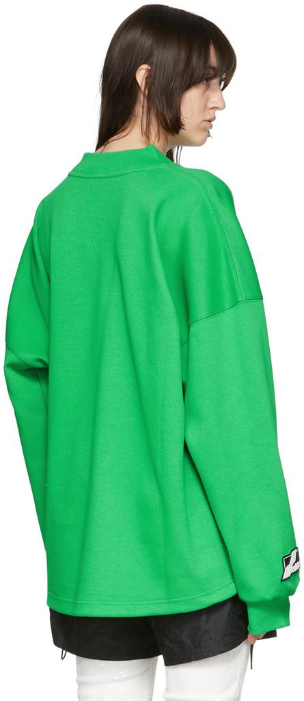 Green Cotton Long Sleeve T-Shirt商品第3张图片规格展示