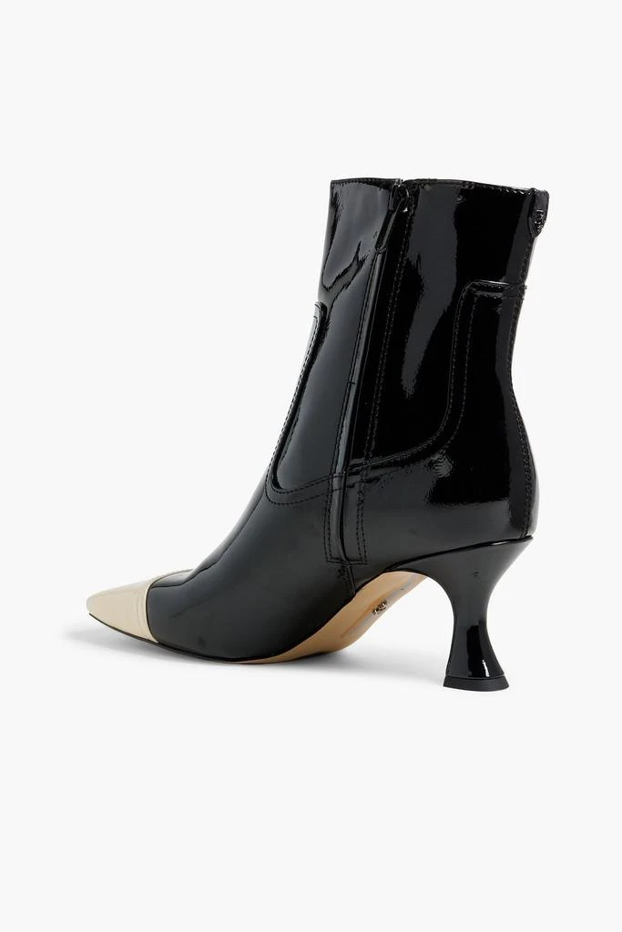 商品Sam Edelman|Liivia two-tone faux patent leather ankle boots,价格¥706,第3张图片详细描述