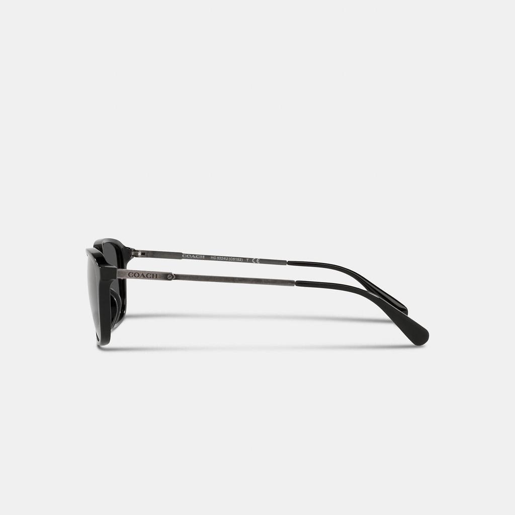 商品Coach|Coach Outlet Signature Metal Frame Sunglasses,价格¥682,第4张图片详细描述