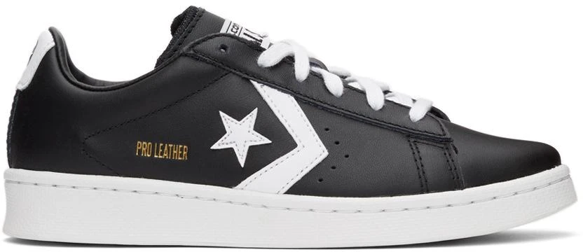 商品Converse|Black & White Leather Pro OX Sneakers,价格¥201,第1张图片