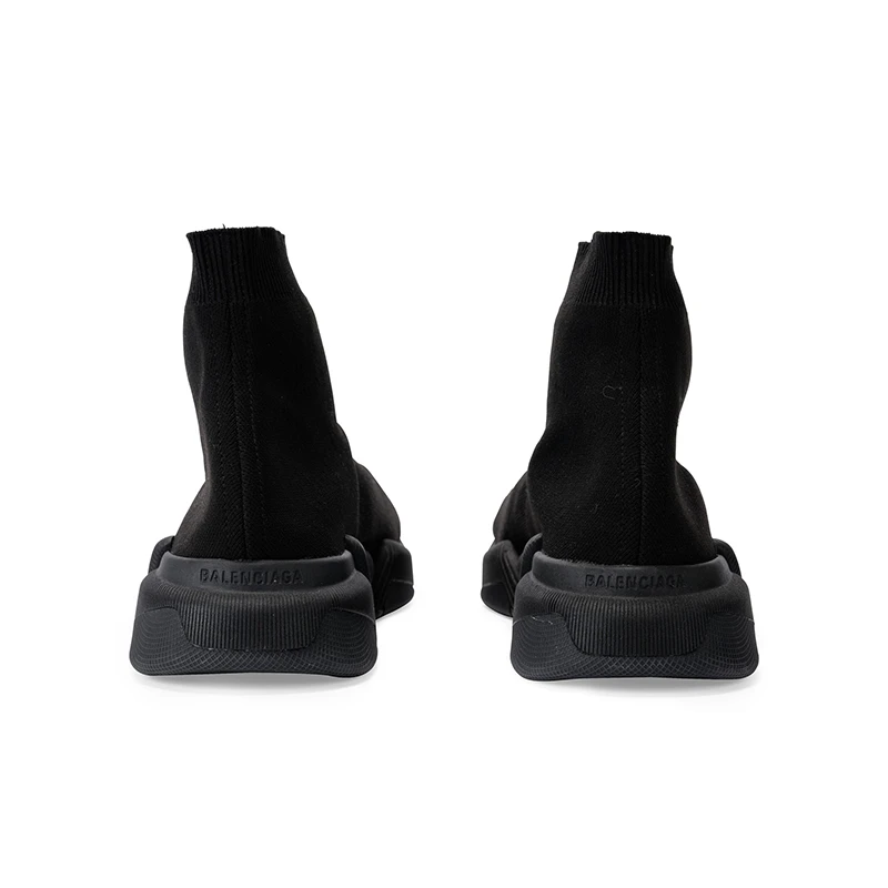 巴黎世家 男黑色聚酯黑底标志印袜子运动鞋2.0 商品