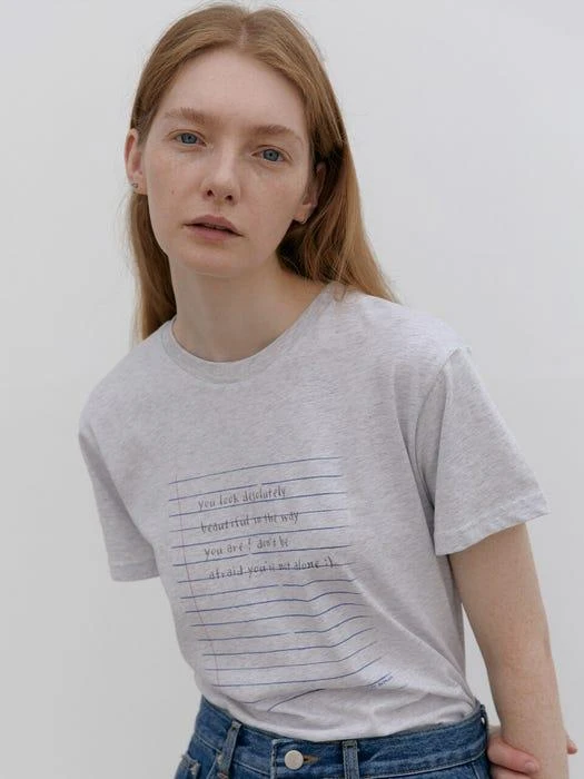 商品BRENDABRENDEN SEOUL|Note Tee - Melange,价格¥539,第3张图片详细描述
