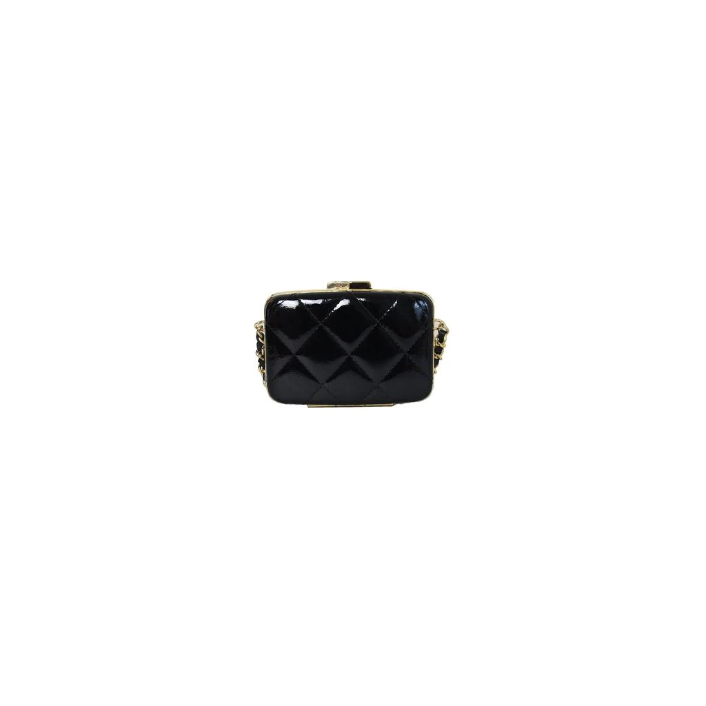 商品Chanel|Chanel Small Box with Chain Patent Leather Clutch Black,价格¥27192,第3张图片详细描述
