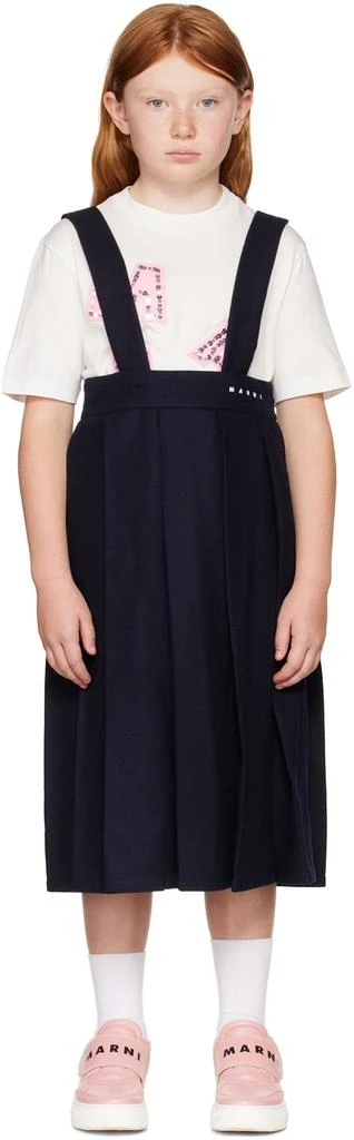 商品Marni|Kids Navy Pleated Skirt,价格¥1881,第1张图片