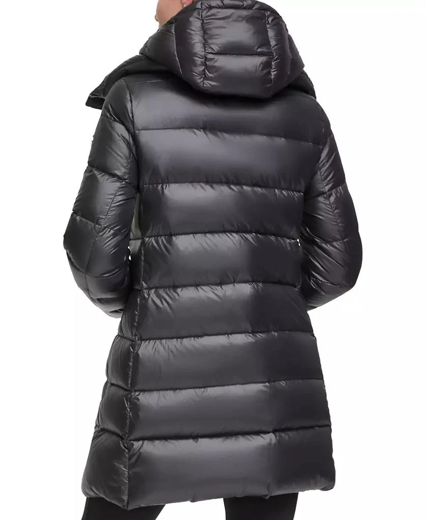 商品Calvin Klein|Women's Shine Bibbed Hooded Packable Puffer Coat, Created for Macy's,价格¥449,第2张图片详细描述