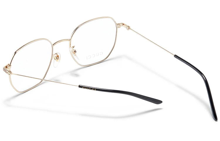 商品[国内直发] Gucci|古驰 透明镜片金色镜框 文艺 金属 不规则形 光学镜架 男女同款情侣款,价格¥2133,第10张图片详细描述