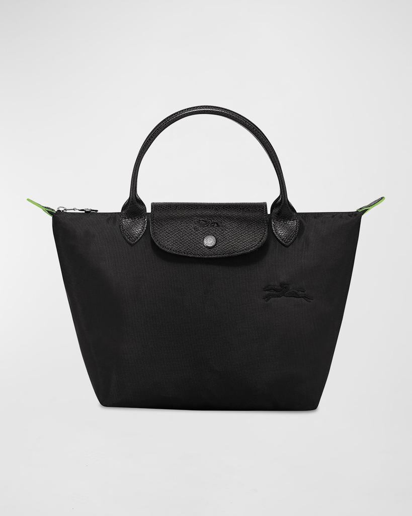 商品Longchamp|Le Pliage Green Nylon Top-Handle Bag,价格¥906,第1张图片