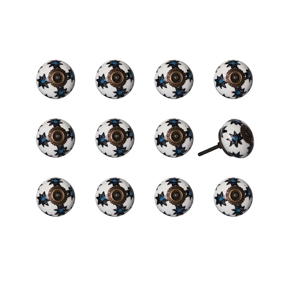 商品KNOB-IT|Handpainted Ceramic Knob Set of 12,价格¥663,第1张图片