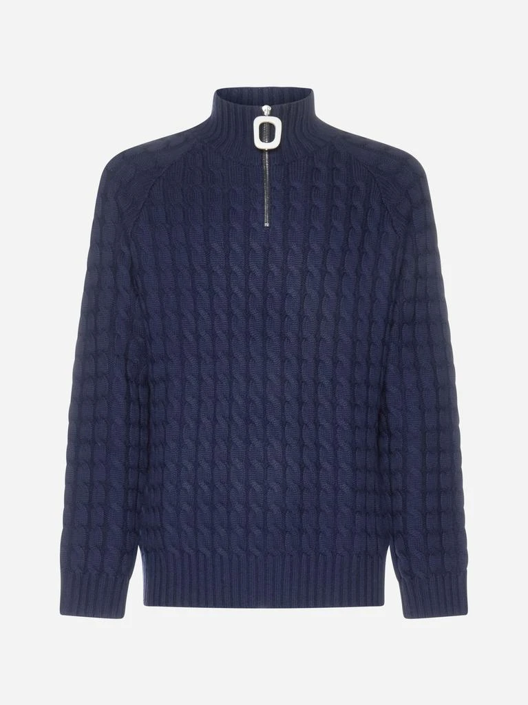 商品JW Anderson|Henley cable-knit wool sweater,价格¥1762,第1张图片