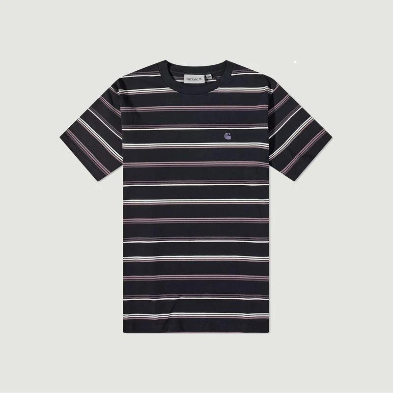 商品Carhartt|S/S Vonn Stripe T-Shirt Vonn Stripe, Black Artichoke Artichoke Carhartt WIP,价格¥188,第1张图片