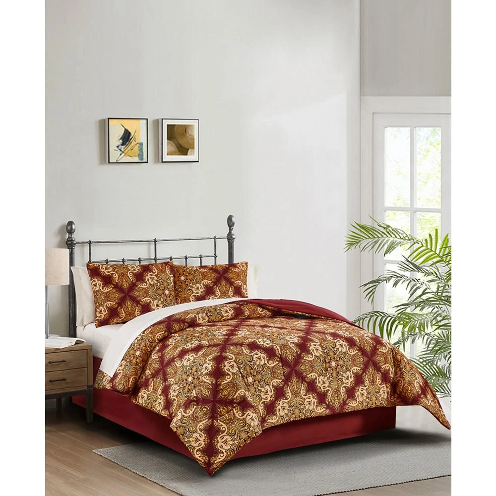 Red Selma Medallion 8 Piece Reversible Comforter Set, Created for Macy's 商品
