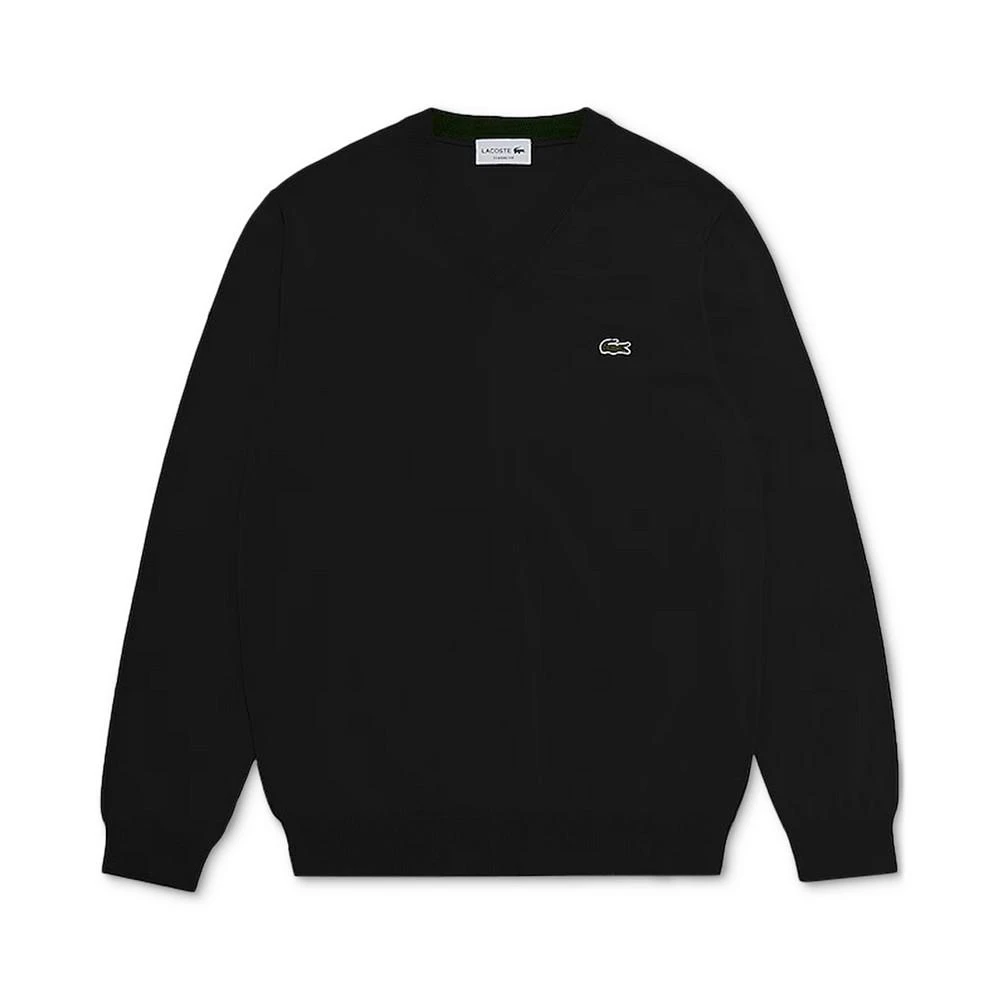 商品Lacoste|Men's Regular-Fit Solid V-Neck Sweater,价格¥987,第1张图片