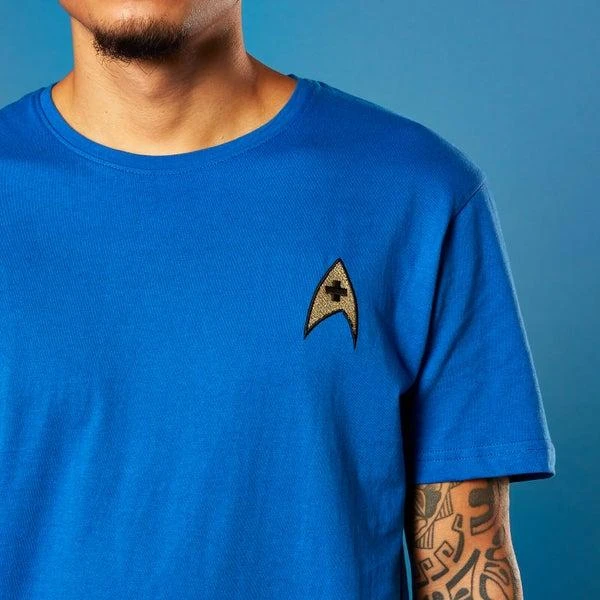 商品Original Hero|Embroidered Medic Badge Star Trek T-shirt - Royal Blue,价格¥170,第1张图片