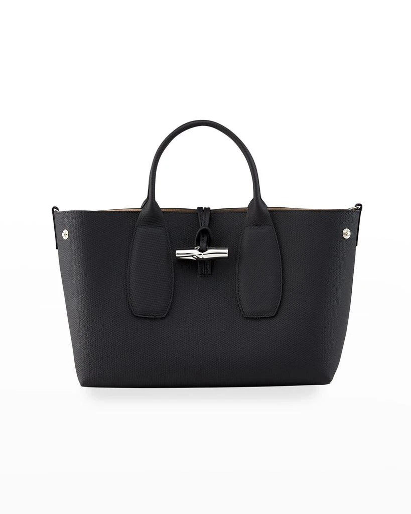 商品Longchamp|Roseau Medium Leather Top-Handle Tote Bag with Shoulder Strap,价格¥3794,第1张图片