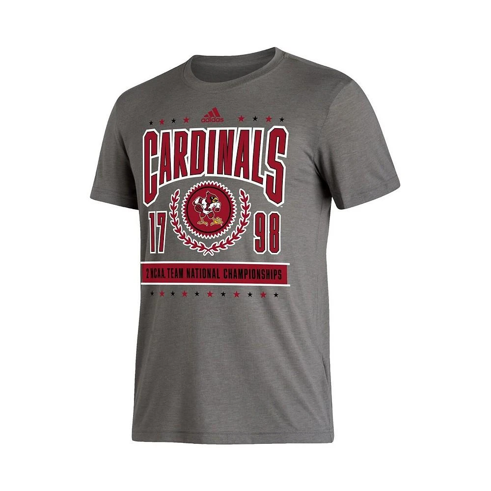 商品Adidas|Men's Heathered Charcoal Louisville Cardinals 2 NCAA Team National Championships Reminisce T-shirt,价格¥179,第2张图片详细描述