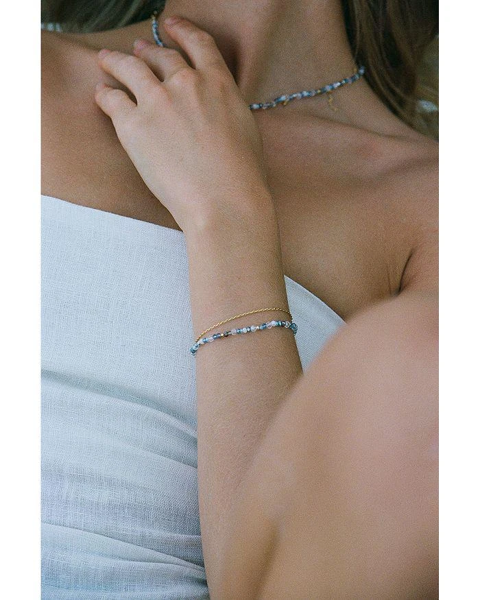 商品Anni Lu|Silver Lining Bead & Chain Bracelet in 18K Gold Plated,价格¥779,第2张图��片详细描述