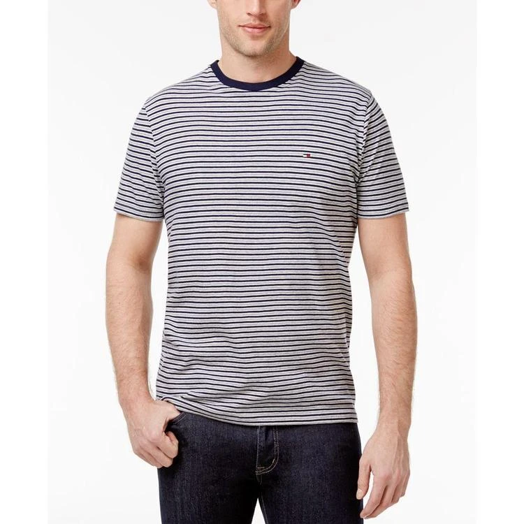 商品Tommy Hilfiger|Men's Kennedy Stripe Crew-Neck T-Shirt,价格¥64,第1张图片