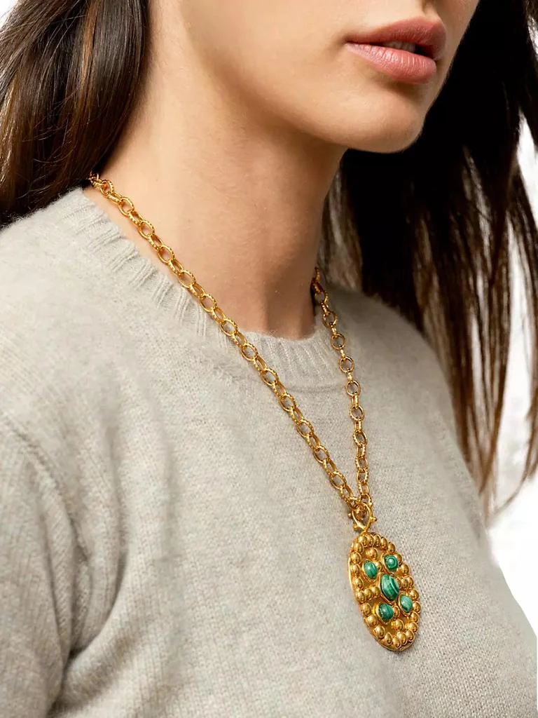 商品Sylvia Toledano|22K-Gold-Plated &amp; Malachite Pendant Necklace,价格¥3447,第3张图片详细描述
