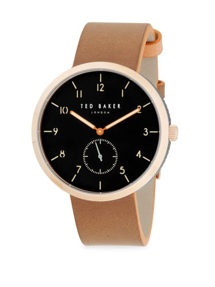 商品Ted Baker London|Chronograph Leather Strap Watch,价格¥833,第1张图片