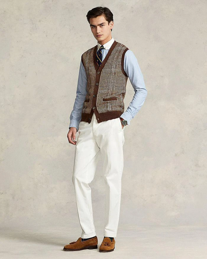 商品Ralph Lauren|Cotton, Linen & Cashmere Plaid Regular Fit V Neck Sweater Vest,价格¥1332,第2张图片详细描述