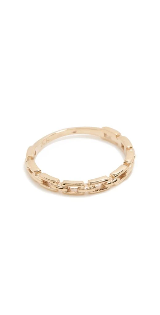 商品Zoe Chicco|Zoe Chicco 14k Gold Rectangle Link Ring,价格¥3502,第1张图片