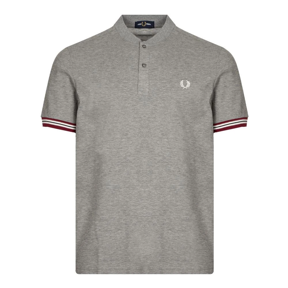 商品Fred Perry|Fred Perry Henley Polo Shirt - Steel Marl,价格¥270,第1张图片