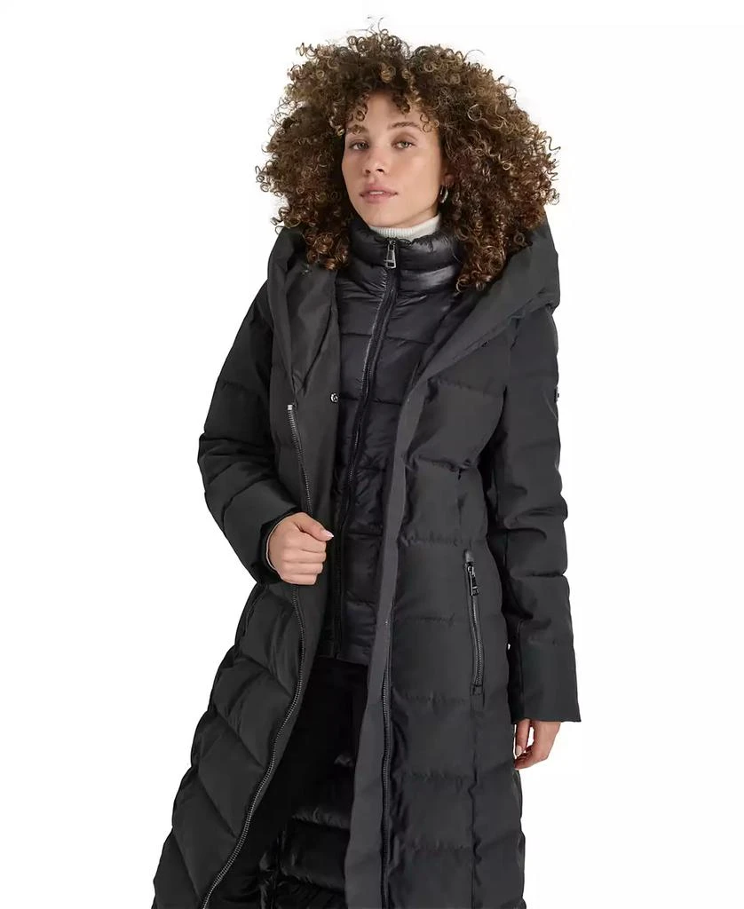 商品DKNY|Women's Bibbed Shawl Collar Hooded Puffer Coat,价格¥1047,第5张图片详细描述