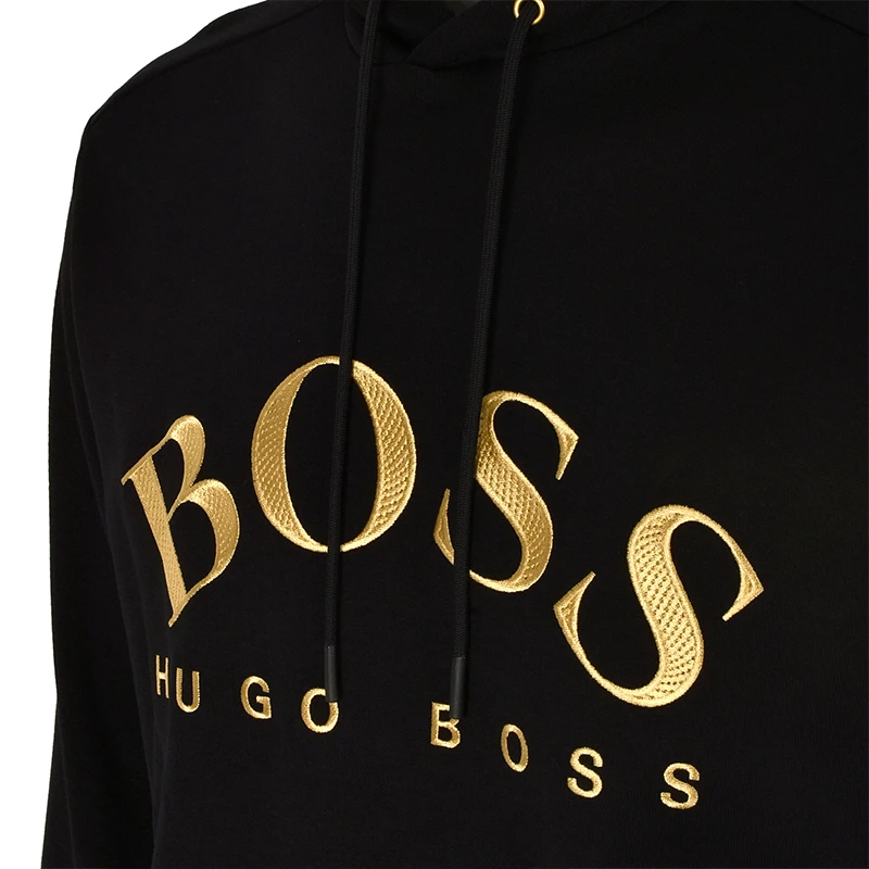 Hugo Boss 雨果博斯 男士黑色棉质经典logo标识长袖套头运动衫卫衣 SOODY-50415899-006 商品
