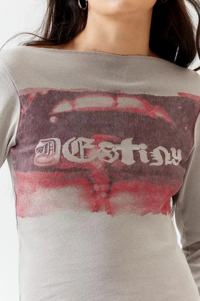 商品Urban Outfitters|Destiny Long Sleeve Graphic Tee,价格¥371,第3张图片详细描述