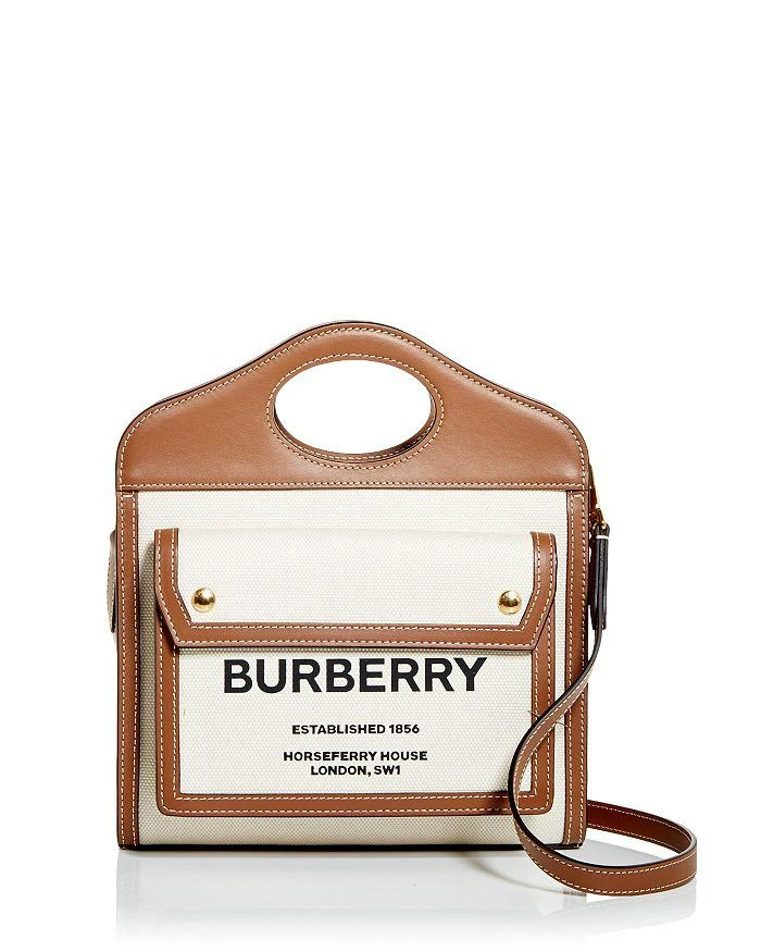 商品Burberry|Mini Canvas & Leather Pocket Bag,价格¥10842,第1张图片