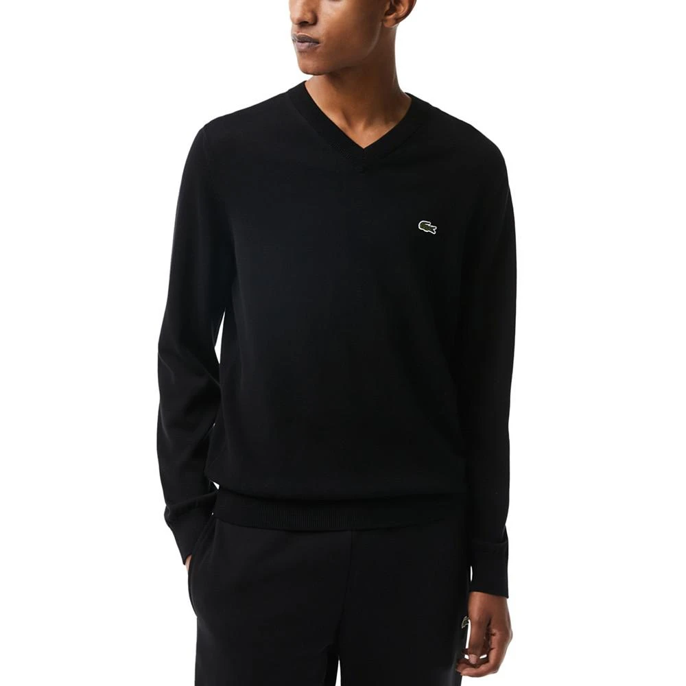 商品Lacoste|Men's Regular-Fit Solid V-Neck Sweater,价格¥987,第3张图片详细描述