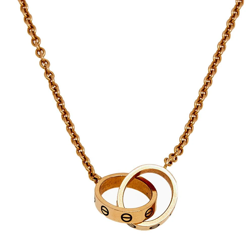 商品[二手商品] Cartier|Cartier Love Interlocking Loop 18k Rose Gold Necklaces,价格¥9930,第1张图片