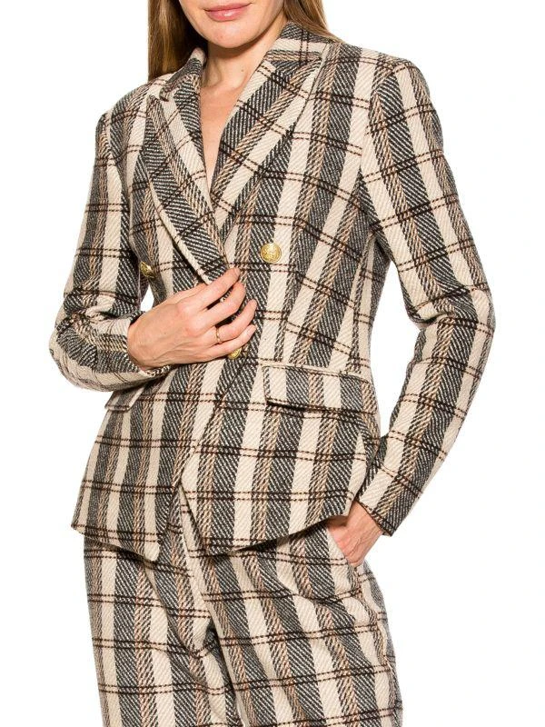 商品ALEXIA ADMOR|Checked Double Breasted Blazer,价格¥826,第3张图片详细描述